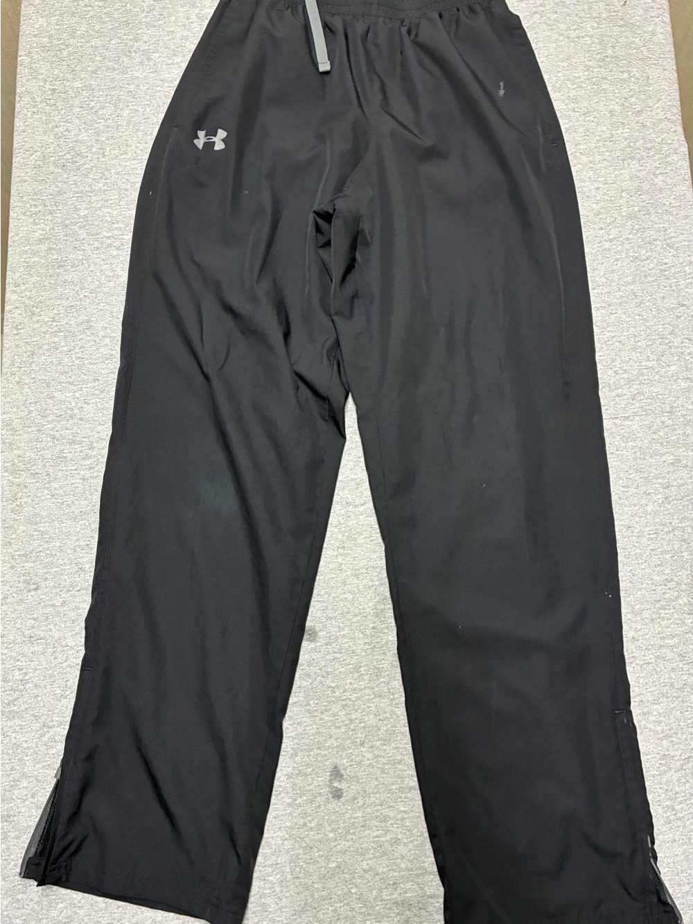 Under Armour Men's Black Track Pants with Reflective Logo